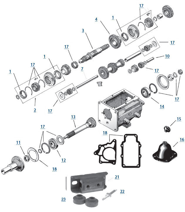 What are the uses of a transmission parts diagram?