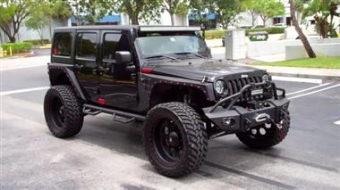 Lifted Jeep Rubicon 4 Door White