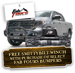 Purchase Select Fab Fours Bumpers and Receive A Free Smittybilt Winch