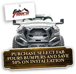 Purchase Select Fab Fours Bumpers and Get 50% Off Installation