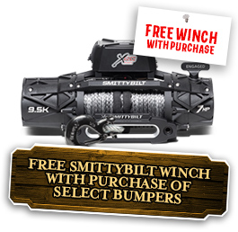 Purchase Select Bumper Combinations and Get A Free Smittybilt Winch with Purchase