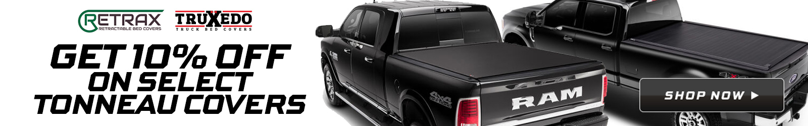 10% off on select Tonneau Covers