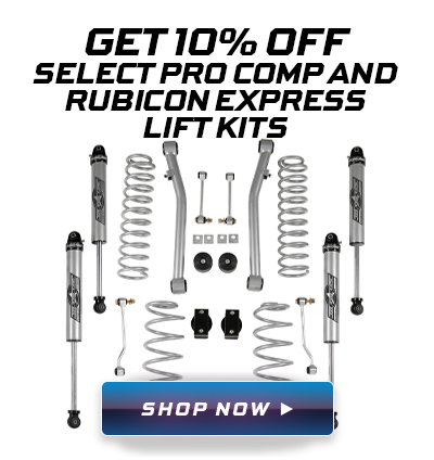 10% Off Select Pro Comp and Rubicon Express Lift Kits