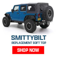 Smittybilt Replacement Soft Top with Tinted Windows and No Upper Doors
