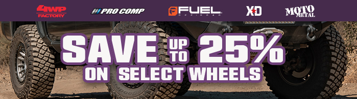 Save Up To 25% On Select Wheels
