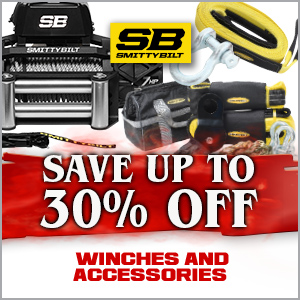 Save up to 30% off winches and accessories