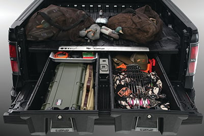 Optimize truck storage with a bed organizer