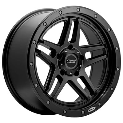 4 Wheel Parts T-Series Split Spoke Design Satin Black with Black Lip Wheels