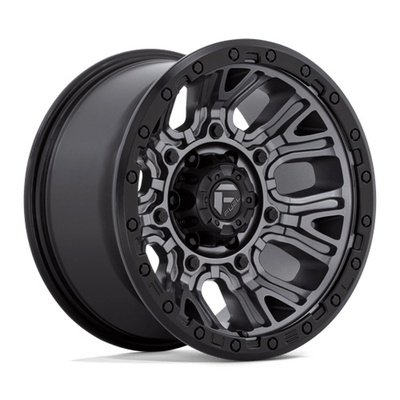FUEL Off-Road D825 Traction Matte Gunmetal With Black Ring Wheels