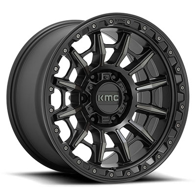 KMC KM547 Carnage Satin Black / Gray Tint Wheels