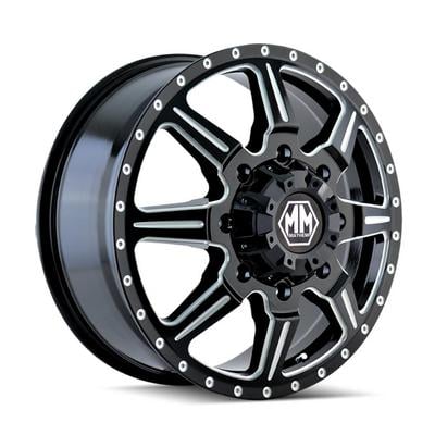 Mayhem Monstir 8101 Dually Black Milled Wheels