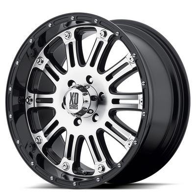 20x9/6x139.7mm, -12mm offset XD Series by KMC Wheels XD795 Hoss Gloss Black Wheel With Machined Face 