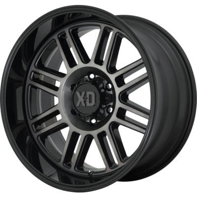 KMC XD Series XD850 Cage Gloss Black with Gray Tint Wheels