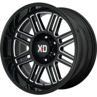 KMC XD Series XD850 Cage Gloss Black Milled Wheels