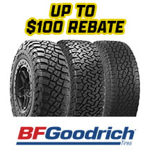 Buy 4 New BFGoodrich All-Terrain Tires And Receive $100 Visa Reward Card