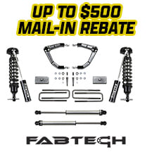 Receive Up To $500 Rebate On Qualifying Fabtech Suspension Systems - eRebate