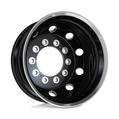 Image of ATX AO404 Journey Wheel, 22.5x14 with 10 on 11.25 Bolt Pattern - Glossy Black With Polished Lip - Rear Outer - AO4042214010302H