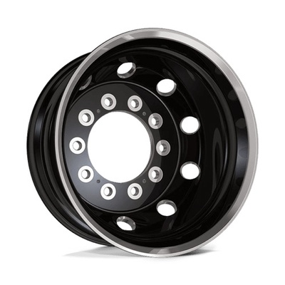 Image of ATX AO404 Journey Wheel, 22.5x8.25 with 10 on 11.25 Bolt Pattern - Satin Black With Polished Lip - Rear Outer - AO40422510902H