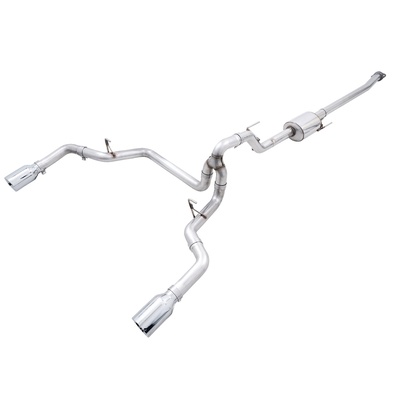 AWE 0FG Dual Split Rear Exhaust With 5 Chrome Silver Tips - 3015-32105