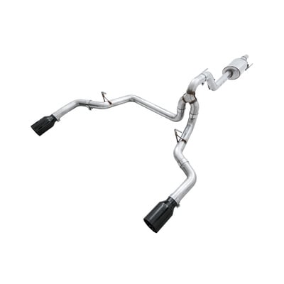 AWE 0FG Dual Exit Exhaust With 5 Diamond Black Tips - 3015-33120
