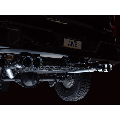 AWE 0FG Catback Exhaust With Quad Chrome Silver Tips - 3015-42284
