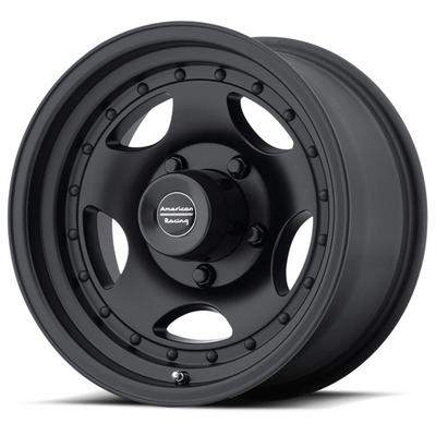 American Racing AR23, 15x7 With 5 On 4.75 Bolt Pattern - Satin Black With Clear Coat - AR235761B