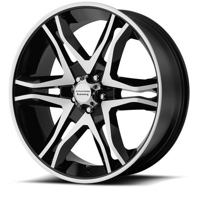 American Racing MAINLINE, 17x8 Wheel With 6 On 135 Bolt Pattern - Gloss Black Machined - AR89378063325