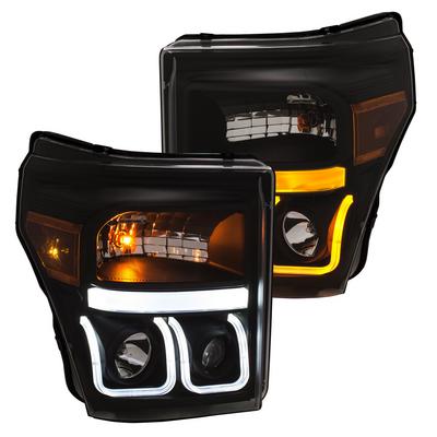 Anzo Switchback U-Bar Projector Headlights (Black) - 111386