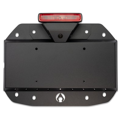 Universal Red Brushed Aluminum Front License Plate Relocate Mounting Bracket 