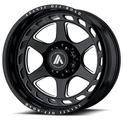 Asanti AB816 Anvil Series Wheel, 22x10 With 8x170 Bolt Pattern - Gloss Black Milled - AB816-221087GB18N