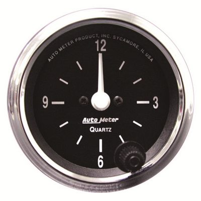 Auto Meter Full Sweep Clock (Black) - 201019