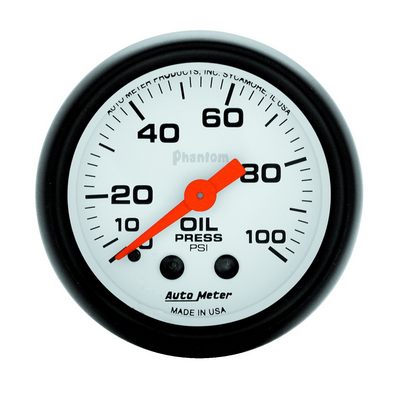 Auto Meter Phantom Mechanical Oil Pressure Gauge - 5721