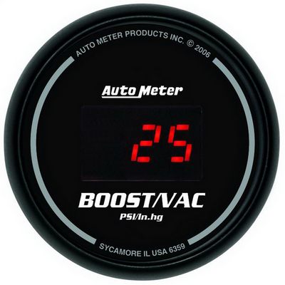 Auto Meter Sport-Comp Digital Boost/Vacuum Gauge (Black) - 6359