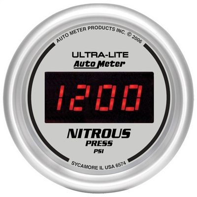 Auto Meter Ultra-Lite Digital Nitrous Pressure Gauge (Silver) - 6574