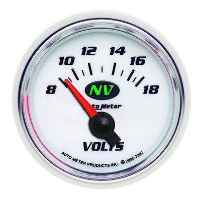 Auto Meter NV Electric Voltmeter, - 7392