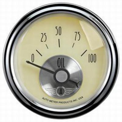 Auto Meter Prestige Series Antique Ivory Mechanical Oil Pressure Gauge Aut Meter - 2027