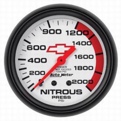 Auto Meter GM Series Mechanical Nitrous Pressure Gauge (White) - 5828-00406