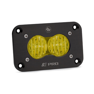 Baja Designs S2 Pro LED Wide Cornering Flush Mount Light (Amber) - 481015