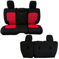 Bartact Tactical Series Rear Bench Seat Cover (Black/Red) - JLSC2018R2BR