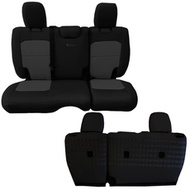 Bartact Tactical Series Rear Bench Seat Covers (Black/Graphite) - JLSC2018R4BG