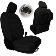 Bartact Tactical Series Front Seat Covers (Black/Black) - JLTC2018F2BB