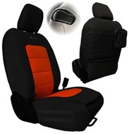 Bartact Tactical Series Front Seat Covers (Black/Orange) - JLTC2018F2BN