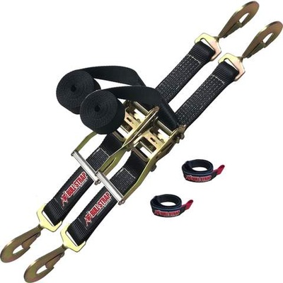 Bartact Heavy-Duty Ratchet Tie Down with Twist Snap Hooks - BSRS212-A-B-2X2