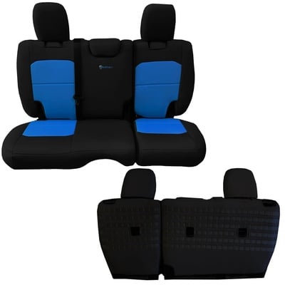 Bartact Tactical Series Rear Bench Seat Cover (Black/Blue) - JLSC2018R4BU
