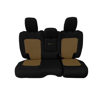 Bartact Tactical Series Rear Bench Seat Cover (Black/Coyote) - JLSC2018RFBC