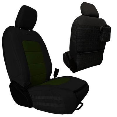 Bartact Tactical Series Front Seat Covers (Black/Olive Drab) - JTTC2019FPBO