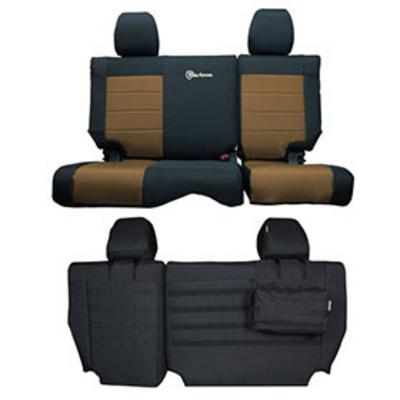 Bartact Rear Split Bench Seat Cover (Black/Coyote) - JKSC1112R4BC