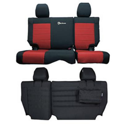 Bartact Tactical Series Rear Bench Seat Cover (Black/Red) - JKSC2013R2BR