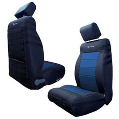 Bartact Tactical Series Front Seat Covers (Black/Blue) - TJSC0306FPBU