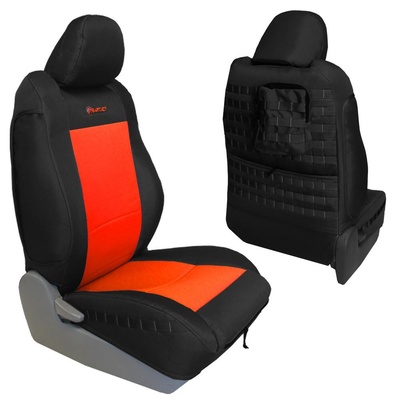 Bartact Tactical Series Front Seat Covers (Black/Orange) - TTAC0915FPBN